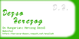 dezso herczog business card